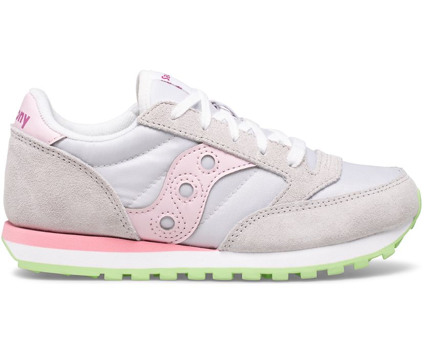 Saucony Jazz Original Sneakers Barn Grå Rosa Gröna | Sverige 282TCE